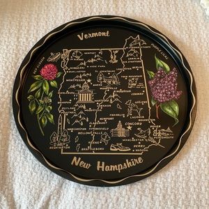 Vintage VERMONT/NEW HAMPSHIRE metal state plate collectable